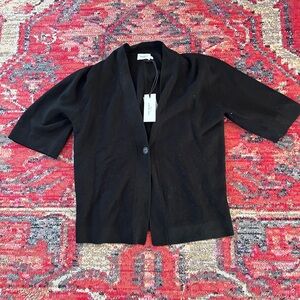 The Reset Black Short Sleeve Cardigan
